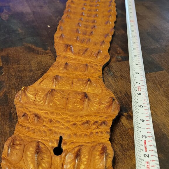 Tan Caiman Guitar Strap Statement Piece – Ethically Sourced Made in America - Picture 3 of 12